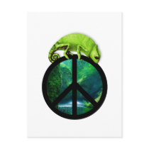 peace chameleon post card