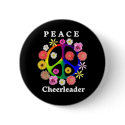 Peace Cheerleader buttons