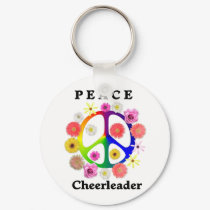 Peace Cheerleader keychains by dafreejeff Peace Cheerleader keychains