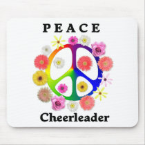 Peace Cheerleader mousepads by dafreejeff Peace Cheerleader mousepads