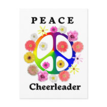 Peace Cheerleader postcards by dafreejeff Peace Cheerleader postcards