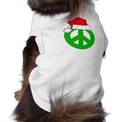 Peace Christmas pet clothing