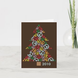 Peace Christmas Tree 2010 Holiday Card card