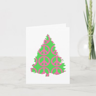 PEACE CHRISTMAS TREE cards