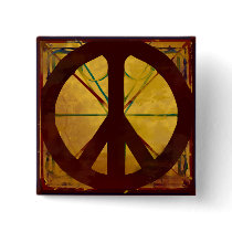 Peace Codex Antique Grunge Art Button