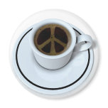 Peace coffee fridge magnets