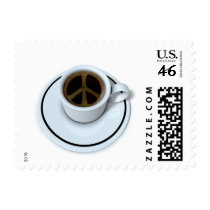 Peace coffee postage stamp