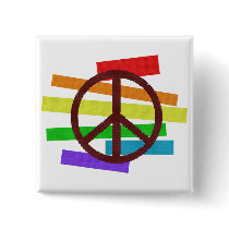 peace colour flag cloth-like buttons