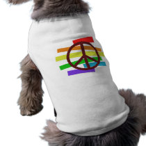 peace colour flag cloth-like doggie tshirt