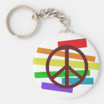 peace colour flag cloth-like keychains