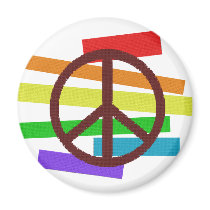 peace colour flag cloth-like magnets