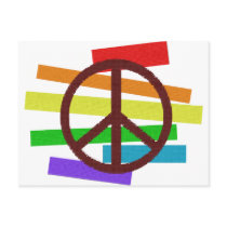 peace colour flag cloth-like postcards
