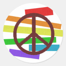 peace colour flag cloth-like stickers