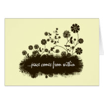 Peace comes from within card