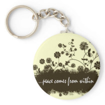 Peace comes from within keychain keychains