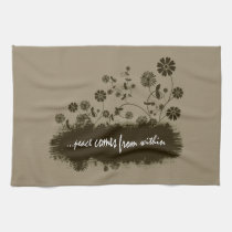 Peace comes from within Kitchen tea towel american mojo kitchen towels