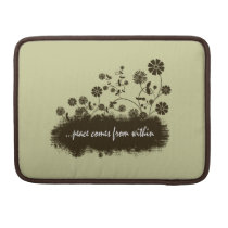Peace comes from within Macbook Pro Sleeve rickshaw flap sleeves