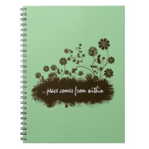 Peace comes from within spiral bound notebook