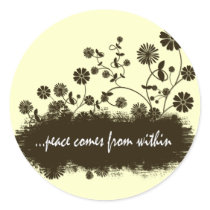 Peace comes from within stickers stickers