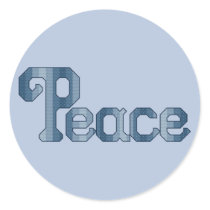 Peace Cross Stitch Pattern stickers by ingasi Peace Cross Stitch Pattern stickers
