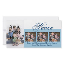 Peace Custom Christmas or Hanukkah Photo Cards photo cards