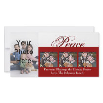 Peace Custom Christmas Photo Cards
