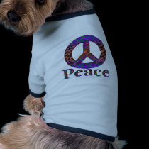 Peace Doggie T-shirt pet clothing by MarciaCox Peace Doggie T-shirt pet clothing