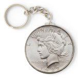 Peace Dollar Keychain