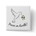 Peace dove buttons