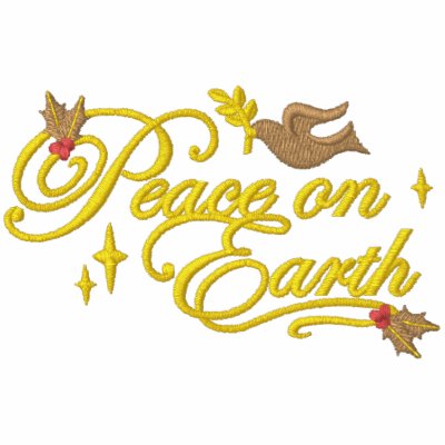 Peace Dove Embroidered Hooded Sweatshirt by Embroidery4U