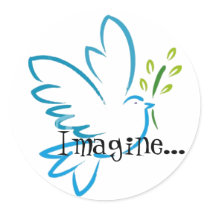 peace_dove_flying, Imagine... stickers