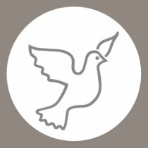Peace Dove Gray stickers