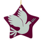 Peace Dove Holiday Ornament - Personalized