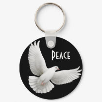 Peace Dove Keychain by twopurringcats Peace Dove Keychain