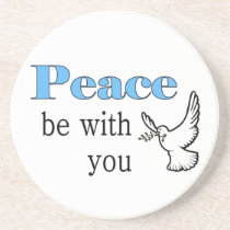 Peace dove, Peace be with you coasters