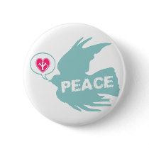 Peace Dove Pinback Button by WorldPeaceSigns Peace Dove Pinback Button