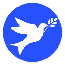 Peace Dove Round Sticker