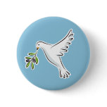 Peace dove with olive branch buttons