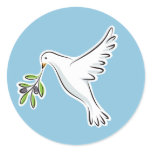 Peace dove with olive branch stickers