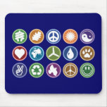 Peace & Eco Symbols Mousepads