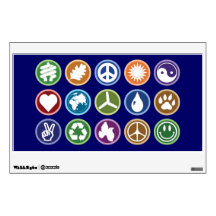 Peace & Eco Symbols Room Decal