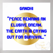 Peace Elusive Dream, Gandhi Poster-Customize