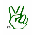 Peace Fingers - Green t-shirts