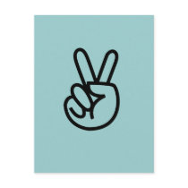 Peace Fingers Post Card