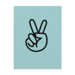Peace Fingers Post Card