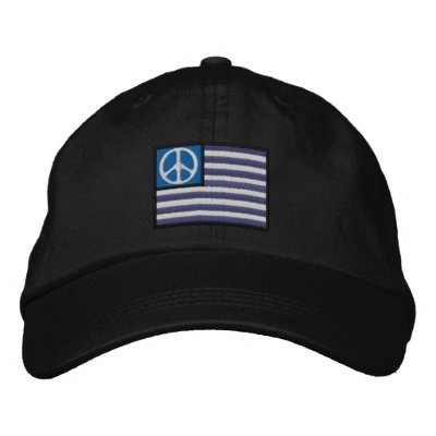 Peace Flag Embroidered Baseball Cap by orsobear