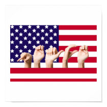 Peace Flag in ASL posters by DeafShopper Peace Flag in ASL posters