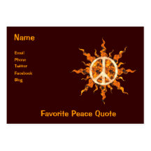 Peace Flame Spiral Business Card