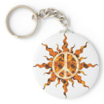 Peace Flame Spiral Key Chain