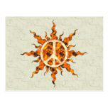 Peace Flame Spiral Post Cards